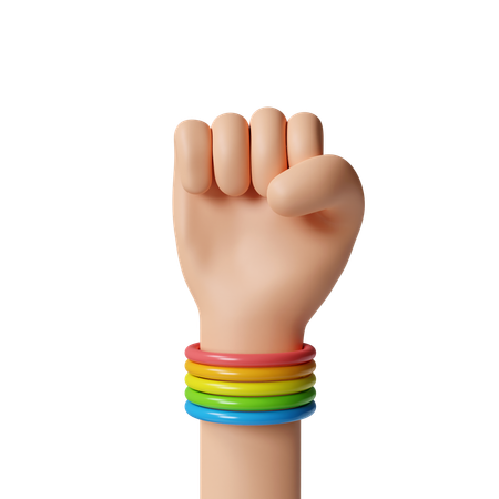 Raised First Hand  3D Icon
