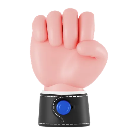 Raised Fist Hand Gesture  3D Icon