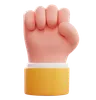 Raised Fist Hand Gesture