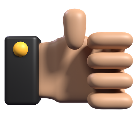 Raised Fist Hand Gesture  3D Icon