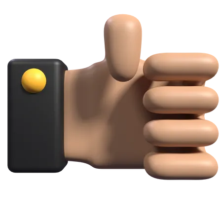 Raised Fist Hand Gesture  3D Icon