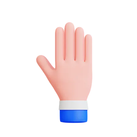 Raised Hand  3D Icon