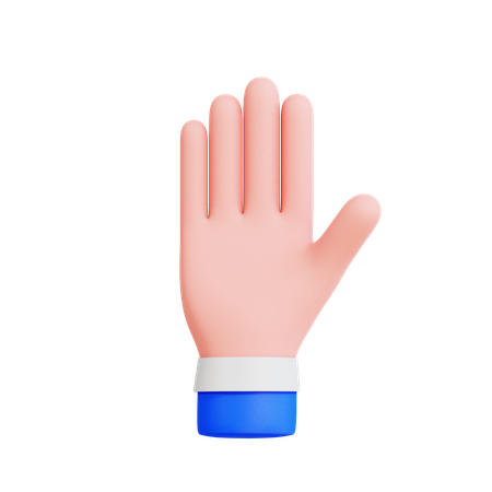 Raised Hand  3D Icon