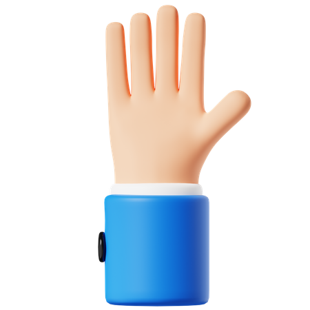 Raised Hand  3D Icon