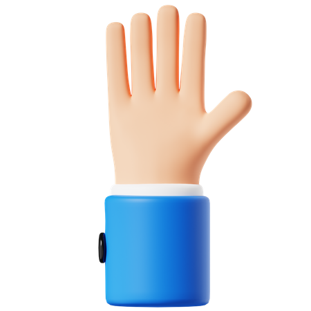 Raised Hand 3D Icon