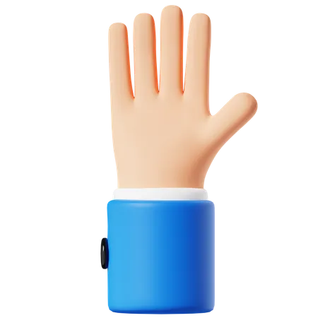 Raised Hand 3D Icon