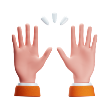 Raised Hand Gesture  3D Icon