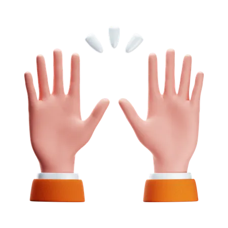 Raised Hand Gesture  3D Icon