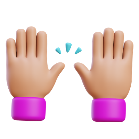 Raised Hand Gesture  3D Icon