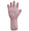 Raises Five Fingers Hand Gesture