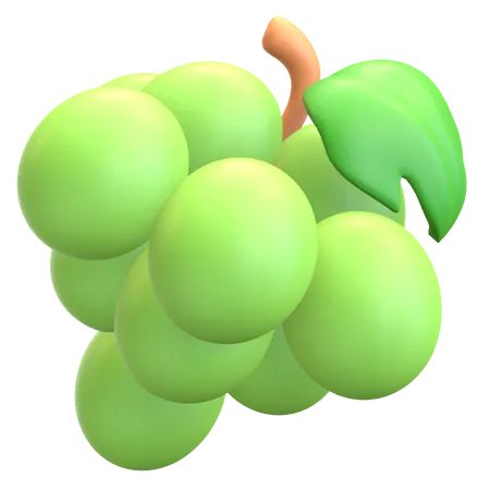 Raisin vert  3D Illustration