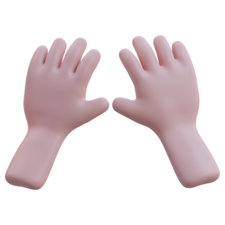 Raising 2 Hands Gesture  3D Icon