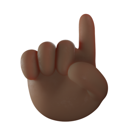 Raising Finger Up Gesture 3D Illustration