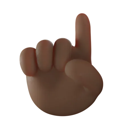 Raising Finger Up Gesture  3D Illustration
