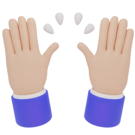 RAISING HANDS  3D Icon