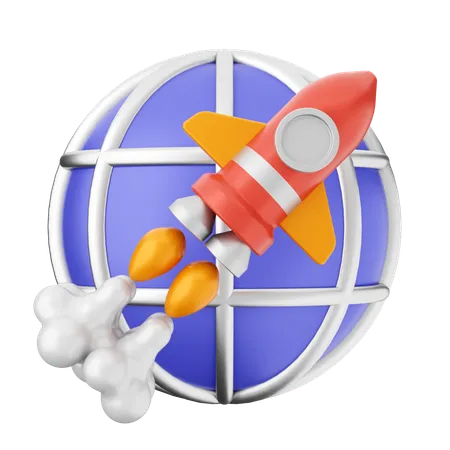 Rakete Internet  3D Icon