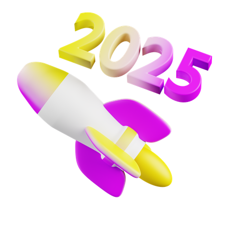 Neujahrsrakete  3D Icon