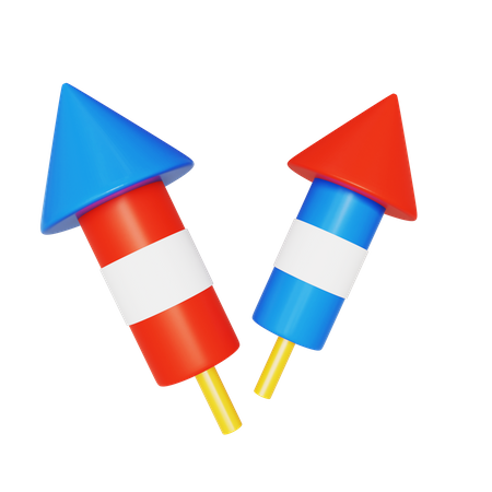 Raketenfeuerwerk  3D Icon