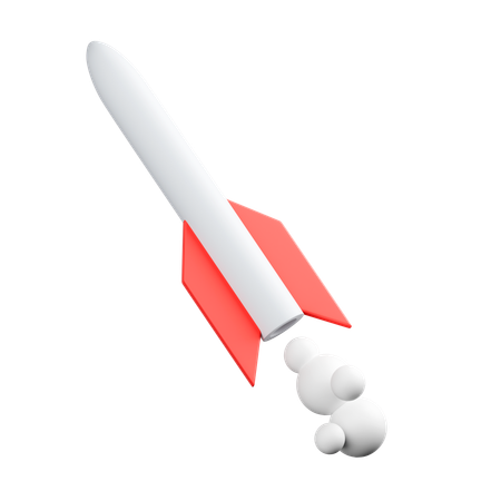 Raketenstart  3D Icon