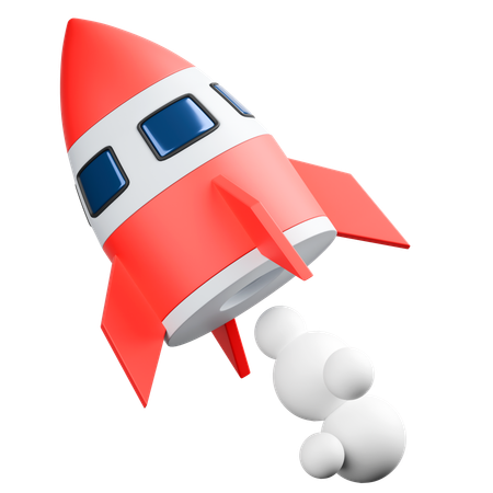 Raketenstart  3D Icon