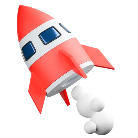 Raketenstart  3D Icon