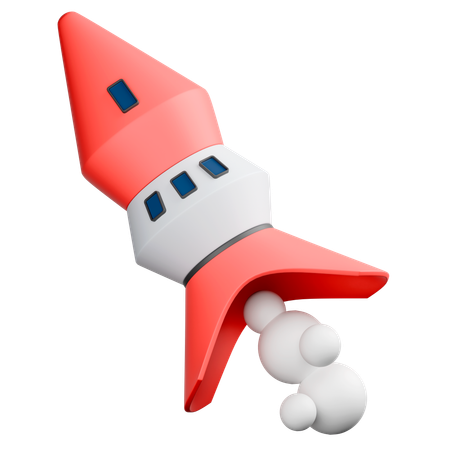 Raketenstart  3D Icon