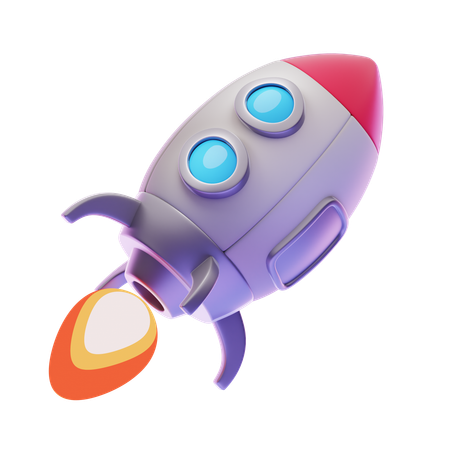 Raketenstart  3D Icon