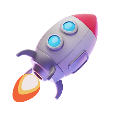 Raketenstart  3D Icon