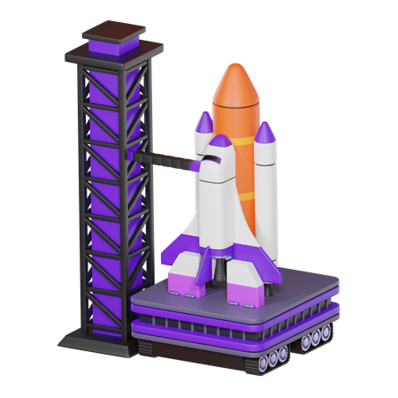 Raketenstart  3D Icon