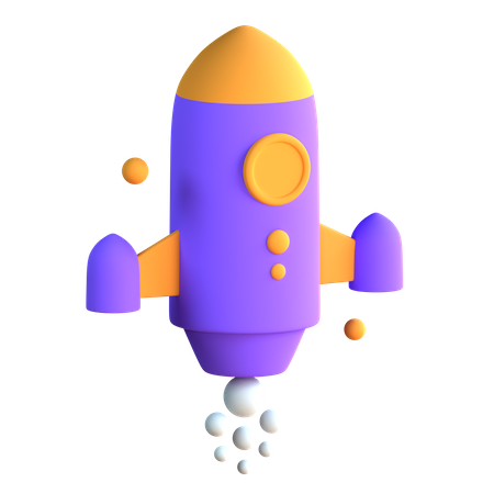 Raketenstart  3D Icon