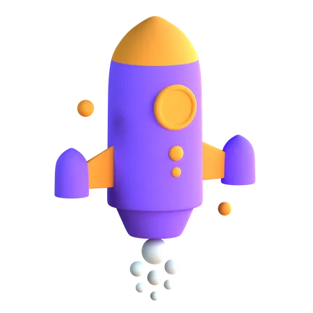 Raketenstart  3D Icon