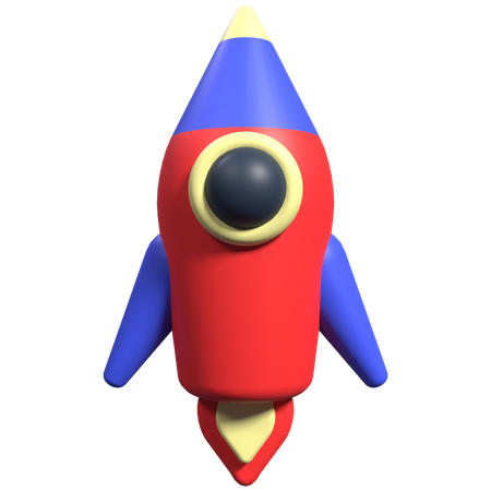 Raketenstart  3D Icon