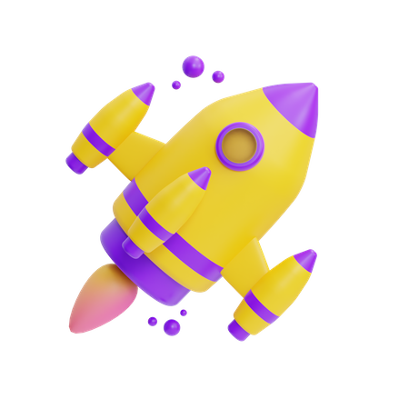 Raketenstart  3D Icon