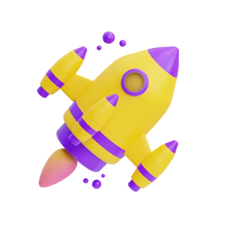 Raketenstart  3D Icon