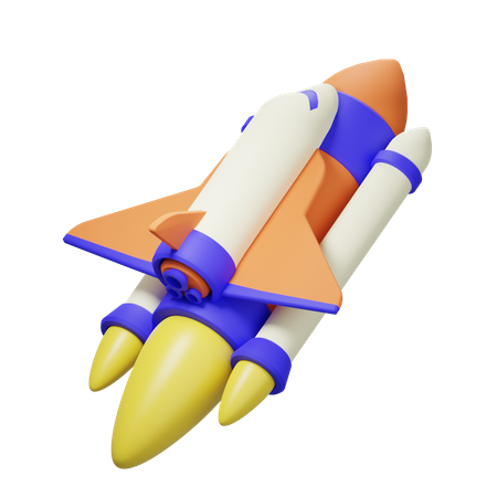 Raketenstart  3D Icon