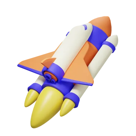 Raketenstart  3D Icon