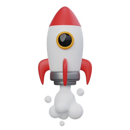 Raketenstart  3D Icon