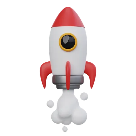 Raketenstart  3D Icon