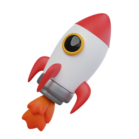 Raketenstart  3D Icon