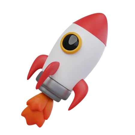 Raketenstart  3D Icon