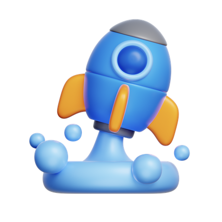Erfolgreicher Raketenstart  3D Icon