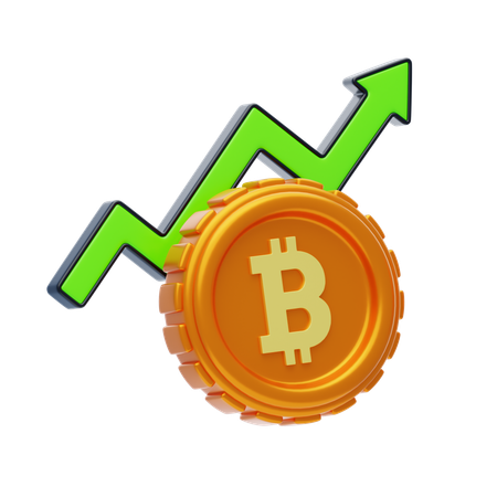 Repunte del precio de bitcoin  3D Icon