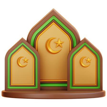 Pódio do Ramadã  3D Icon