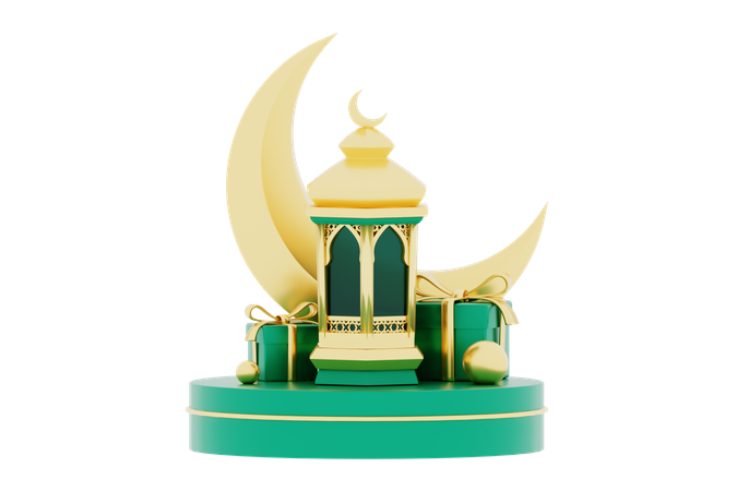 Pódio do Ramadã  3D Illustration