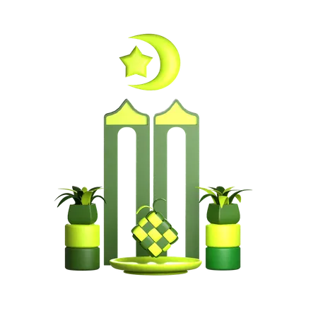 Pódio do Ramadã  3D Icon