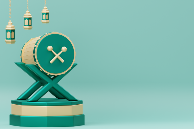 Ramadan Bedug podium  3D Icon