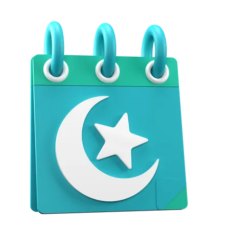 Illustration Of A Calendar For A Ramadan Event 3D Icon