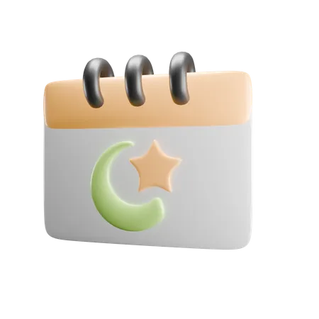 Ramadan Calendar For Muslims Who Observe It 3D Icon
