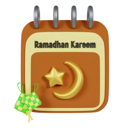 Ramadan Calendar  3D Icon