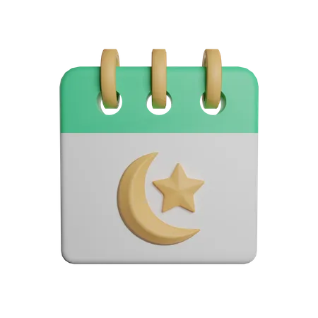 Calendar Ramadan Mubarak 3D Illustration